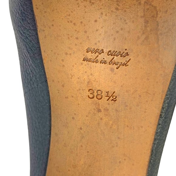 MAX AZRIA Black Leather Hidden Platform 4" Stilettos - Picture 3 of 10